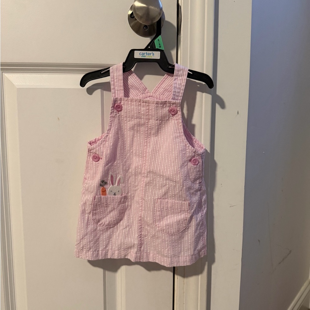 Carter's Pink Striped Kids Dress with Pocket